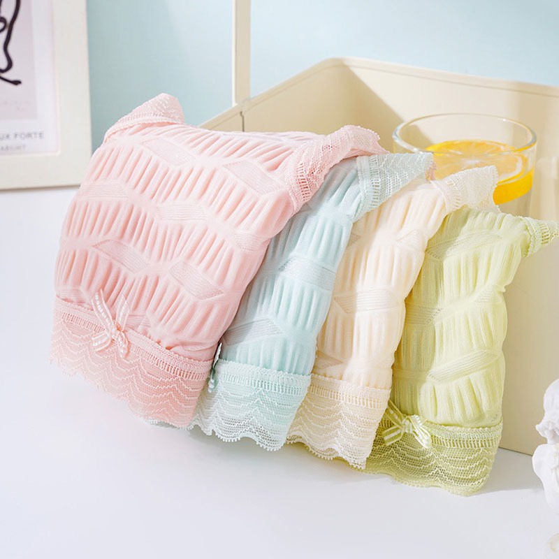 Quần lót nữ đúc su nhún 2 lớp siêu mềm mịn thông hơi thoáng khí tone màu pastel cao cấp 676