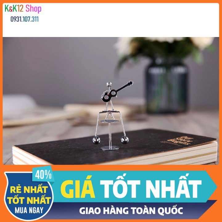 [ SIÊU RẺ] Con lắc Newton, phiên bản nghệ sĩ Guita dao động thăng bằng, đồ chơi để bàn trang trí XẢ STRESS.