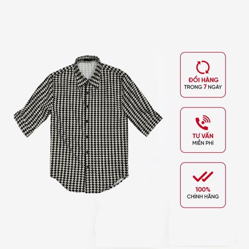 Áo Sơ Mi Kẻ Tay Lỡ