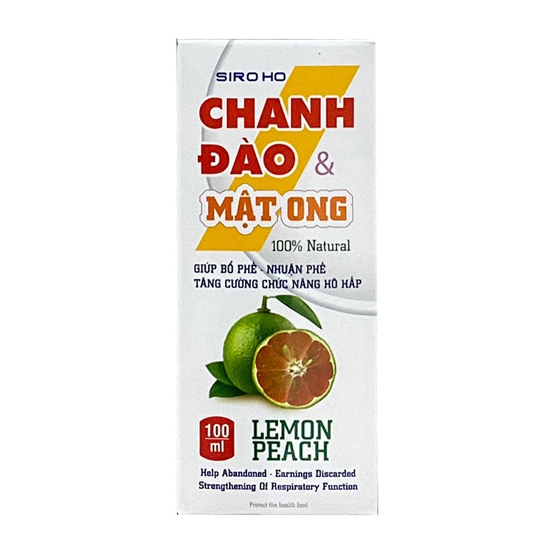 Siro chanh đào mật ong bổ phế mẫu mới siêu nhạy