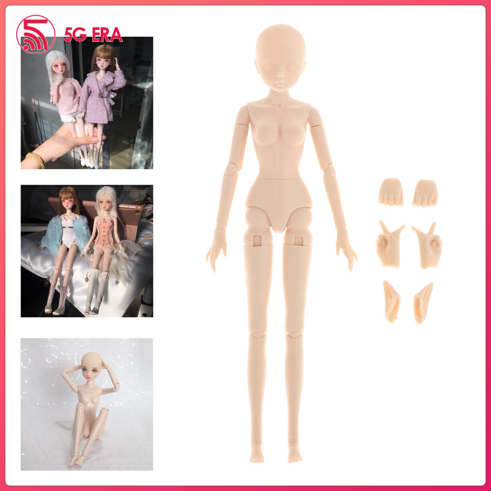 1/6 BJD Girl Doll Nude Body Normal Skin Naked Dolls Toys Soft ABS Plastic