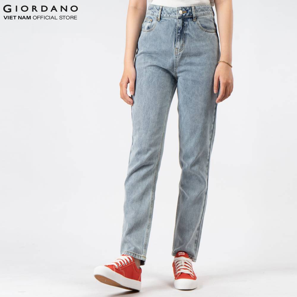 Quần jeans ống suông dài nữ Giordano 05410032