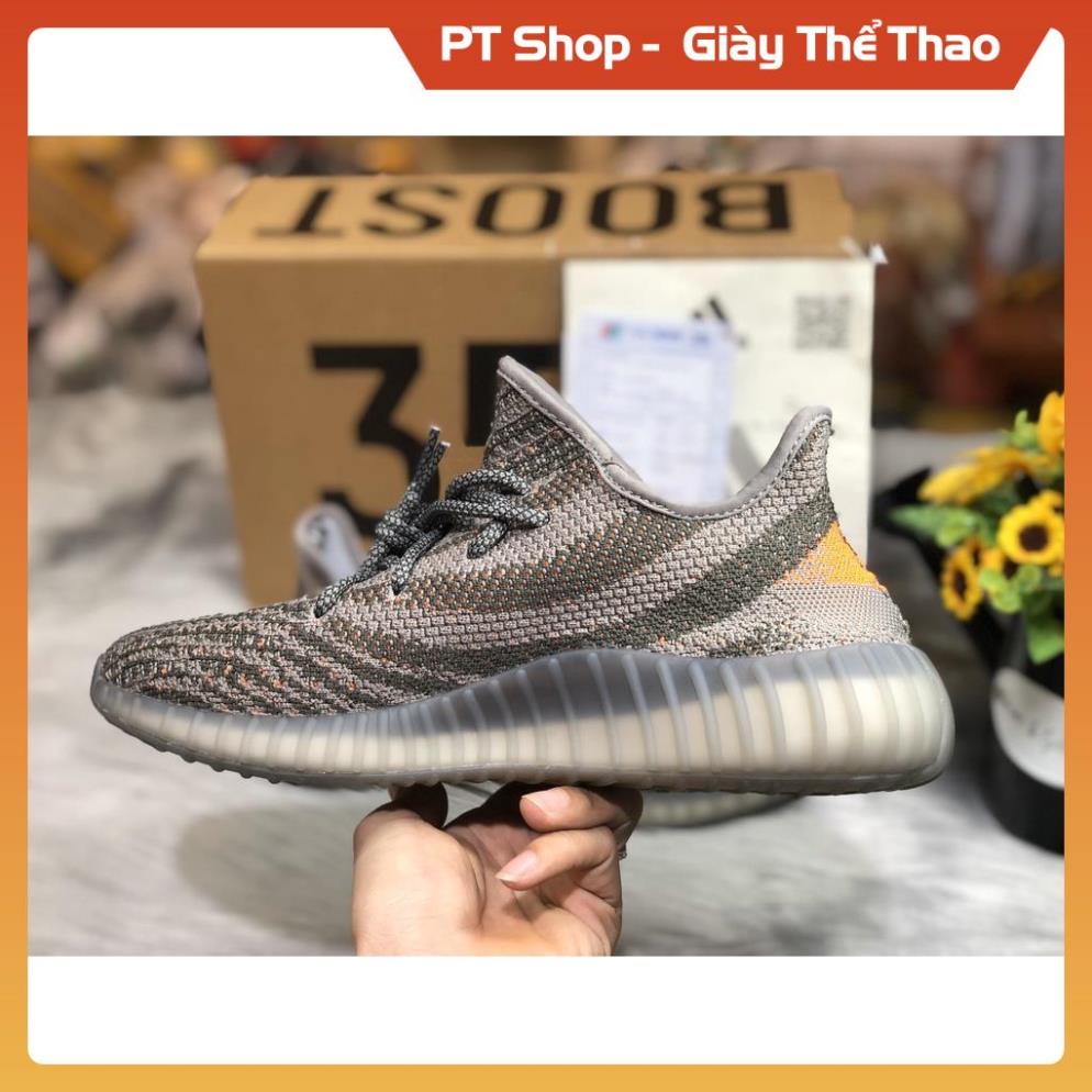 [FreeShip+ Hàng Cao Cấp] Giày Thể Thao Yz350 Xám Cam Nam Nữ, Đế Boost Mềm Nhẹ Êm Tránh Trơn Trượt Best Đẹp