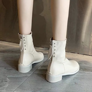 Sẵn đen 38- size khác oder bốt da PU-có ảnh thật
