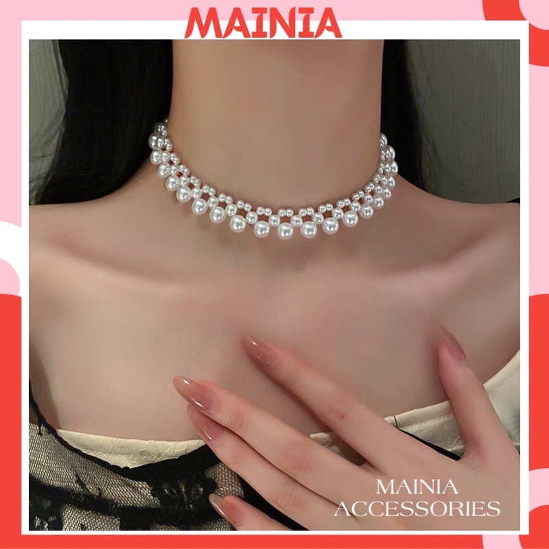 Choker Vòng Cổ Hàn Quốc Siêu Đẹp Cực Sang Đi Dự Tiệc Sang Chảnh Mainia Shop