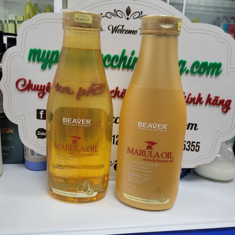 Dầu Gội xả Beaver Tinh Chất Xoài Nam Phi Marula Oil 730ml