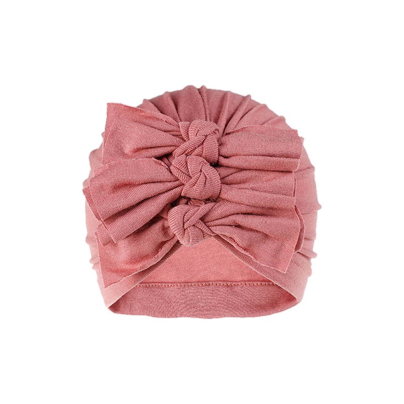 Mũ Trùm Đầu Thắt Nơ Chất Liệu Cotton Mềm Mại Cho Bé