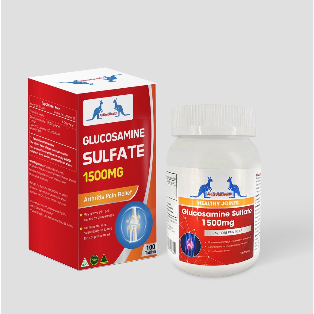 Viên Uống Hỗ Trợ Xương Khớp Augoldhealth Glucosamine Sulfate 1500mg của Úc - 100 Viên