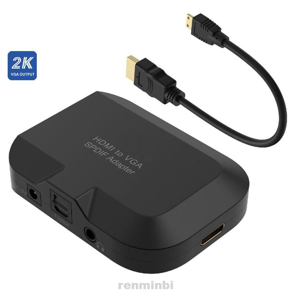 Bộ Chuyển Đổi Hdmi Sang Vga Mạ Vàng Cho Pc Laptop Với Giắc Cắm 3.5mm | BigBuy360 - bigbuy360.vn