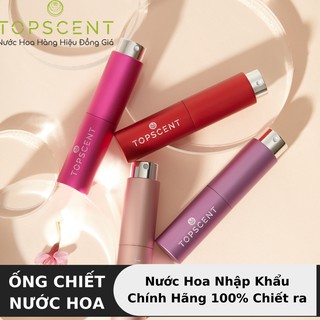 Ống chiết nước hoa TOPSCENT thuỷ tinh 2 lớp nhôm, kiểu dáng xoay