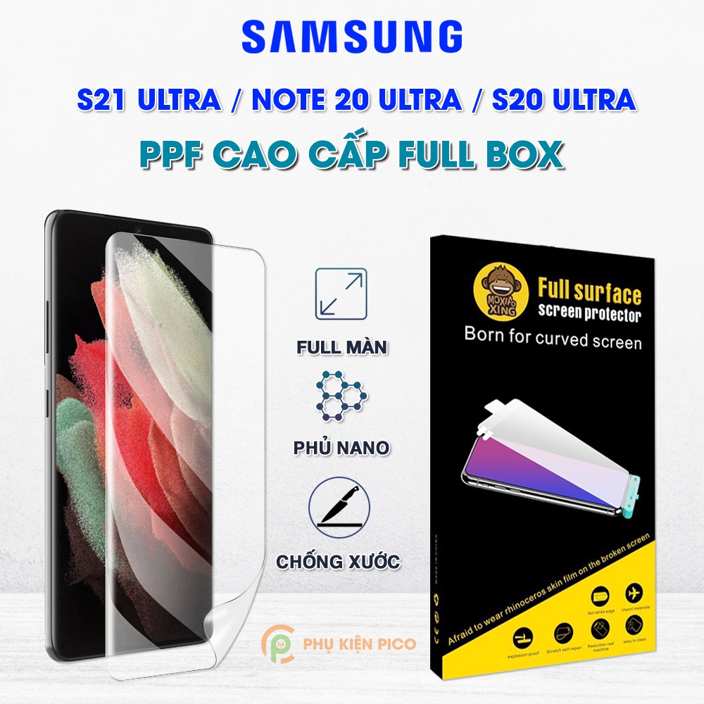 Dán màn hình Samsung Galaxy S21 Ultra / Note 20 / S20 Plus full màn dẻo trong suốt chính hãng Moxiao Xing