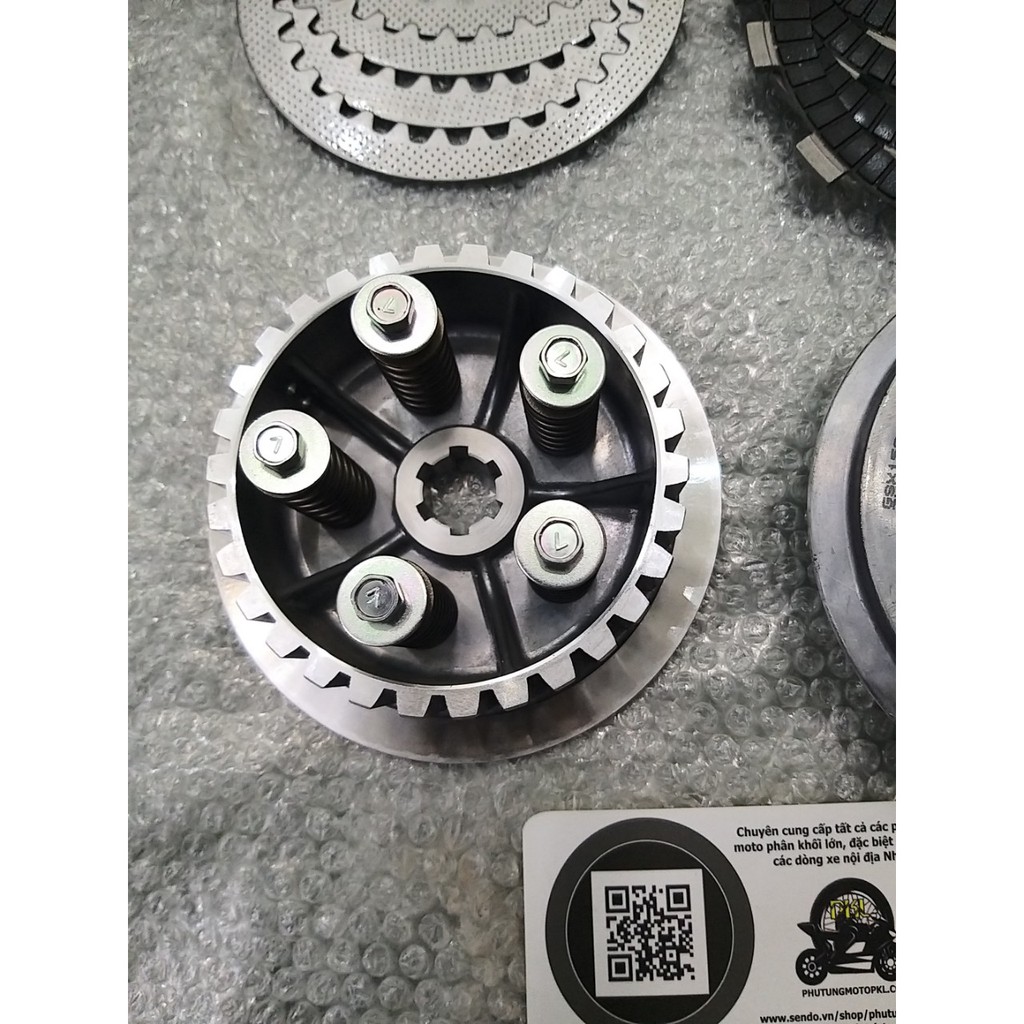 Full bộ côn nồi ly hợp lá sắt lá thép lá bố lá côn Suzuki GZ150A EN150 GR150 GSX150 GS125 GN125 HJ125 RAIDER FX ...