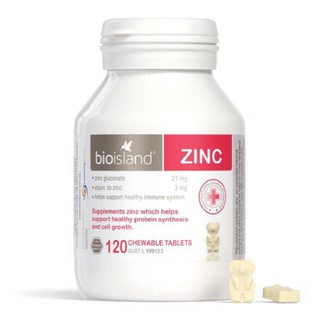 Kẽm Zinc Bioisland cho bé 120 viên (date mới)
