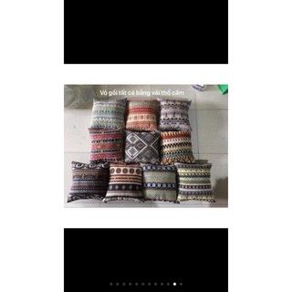 Vỏ gối sofa thổ cẩm chất vải dày dặn