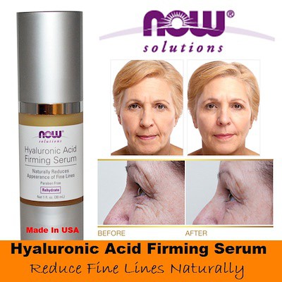 NOW dưỡng ẩm chống lão hóa trắng da nội sinh Serum Hyaluronic Acid HA Firming Glutathione Reduced 30mL 60