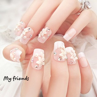 Nail xinh hà nội toàn hình cute hàng sẵn 24 móng có sẵn keo dán chắc chắn