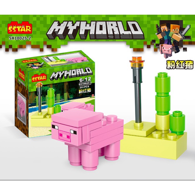 Đồ Chơi Lắp Ráp minecraft Hình Các Con Vật không có hộp