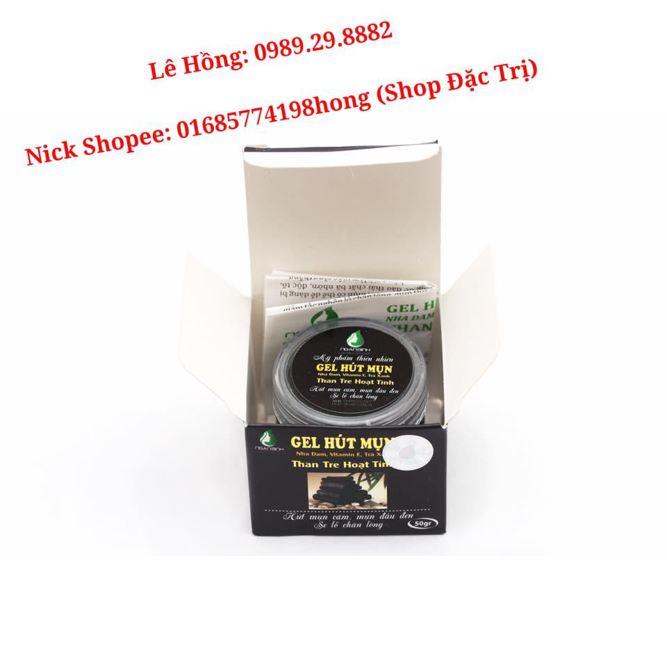 [Chính Hãng] Mặt Nạ HÚT MỤN Than Tre Hoạt Tính NGÂN BÌNH, Lột mụn cám, Mụn đầu đen, da chết... Gel lột mụn Than Tre
