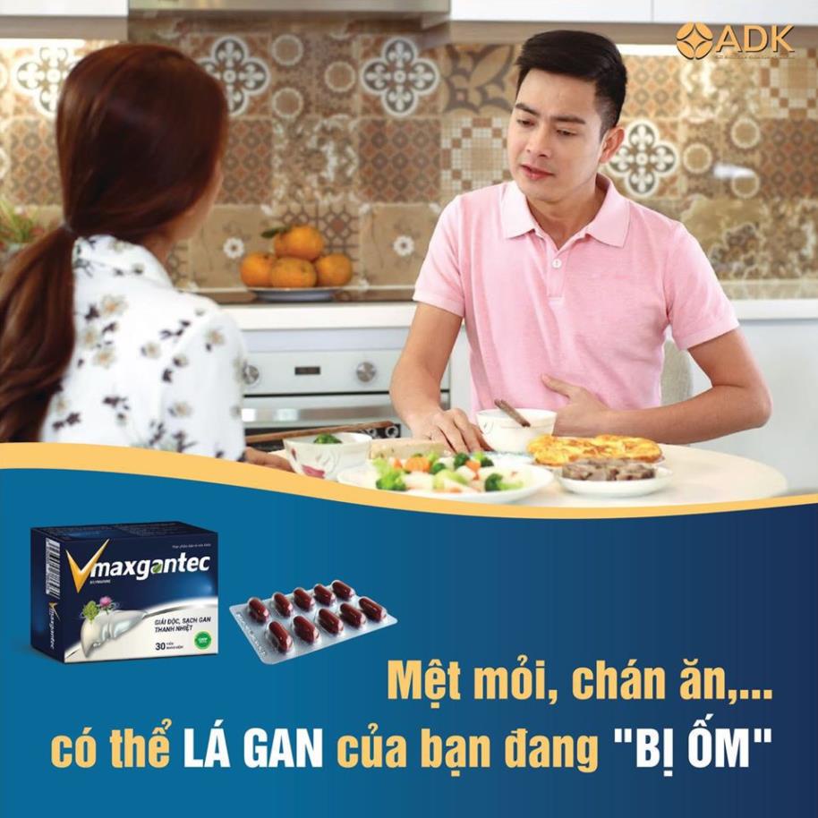 Vmaxgantec – Hỗ trợ giải độc gan, giảm mẩn ngứa mề đay (30 viên)