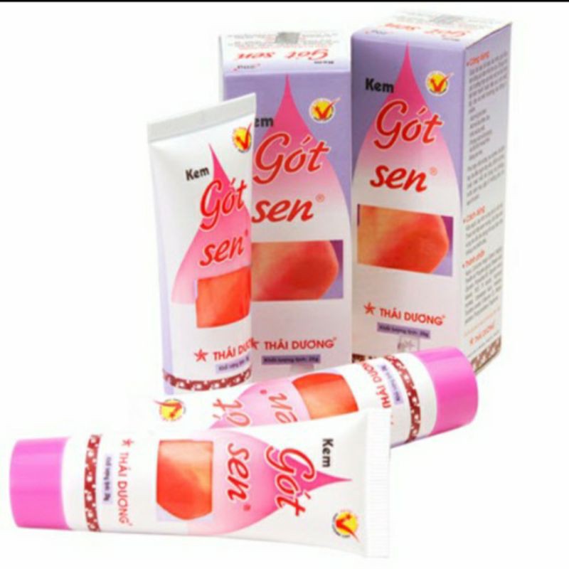 Gót Sen Thái Dương T/20g - Chống nức nẻ , khô rát, chân tay, mặt, giữ ẩm da ở người hay bị á sừng, eczema.