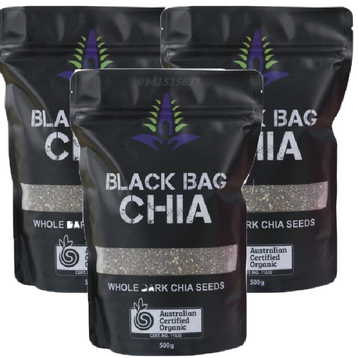 Combo 3 Túi Hạt Chia Úc Black Bag Chia 500g/túi