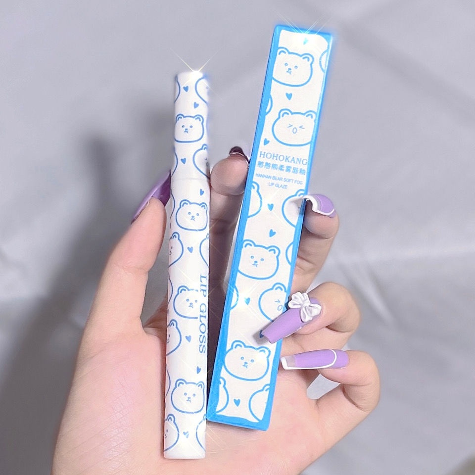 [Hàng mới về] Son Kem Lì Mịn Mượt Như Nhung Hình Gấu Đáng Yêu