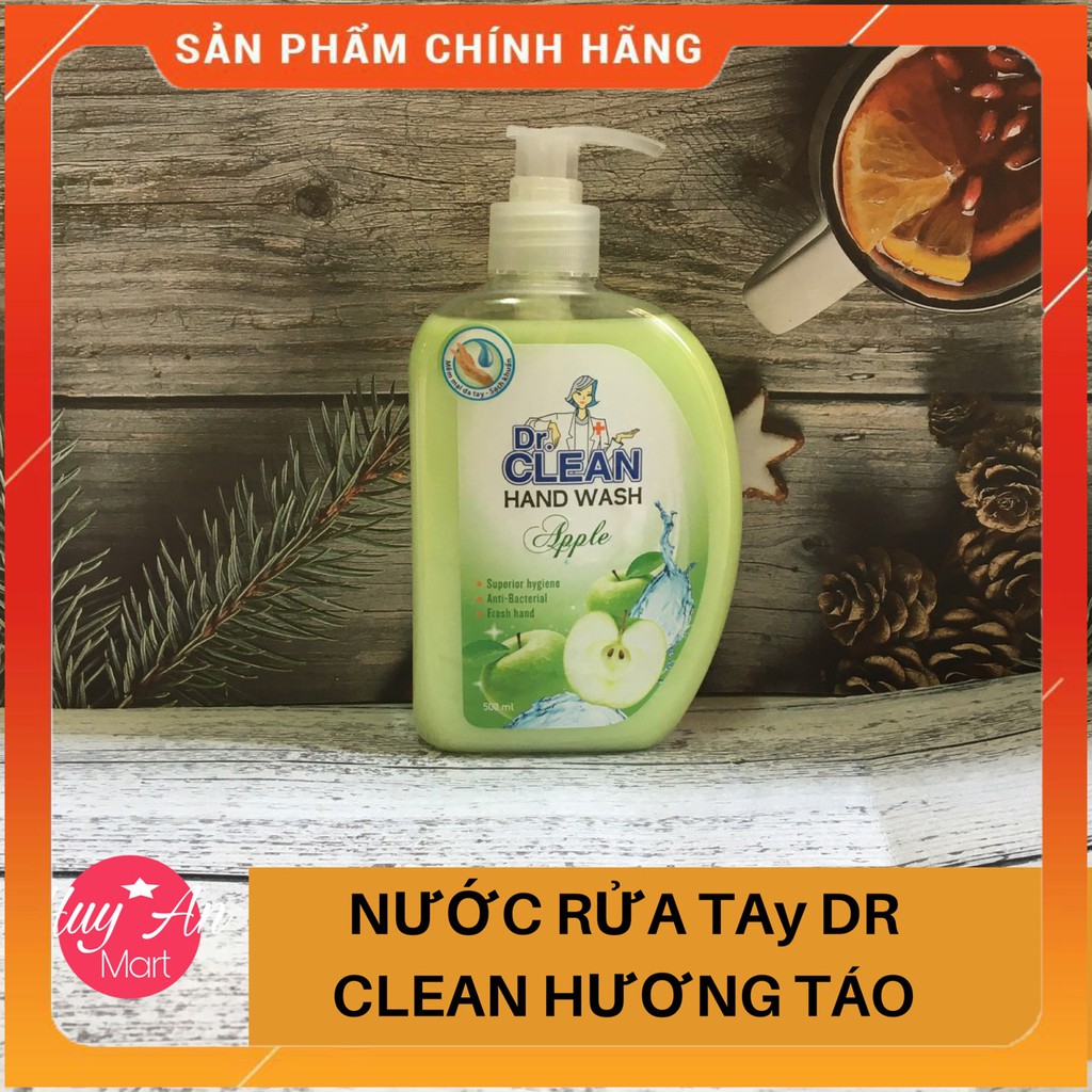 Nước rửa tay Dr Clean hương hoa quả 500ml hàng việt nam