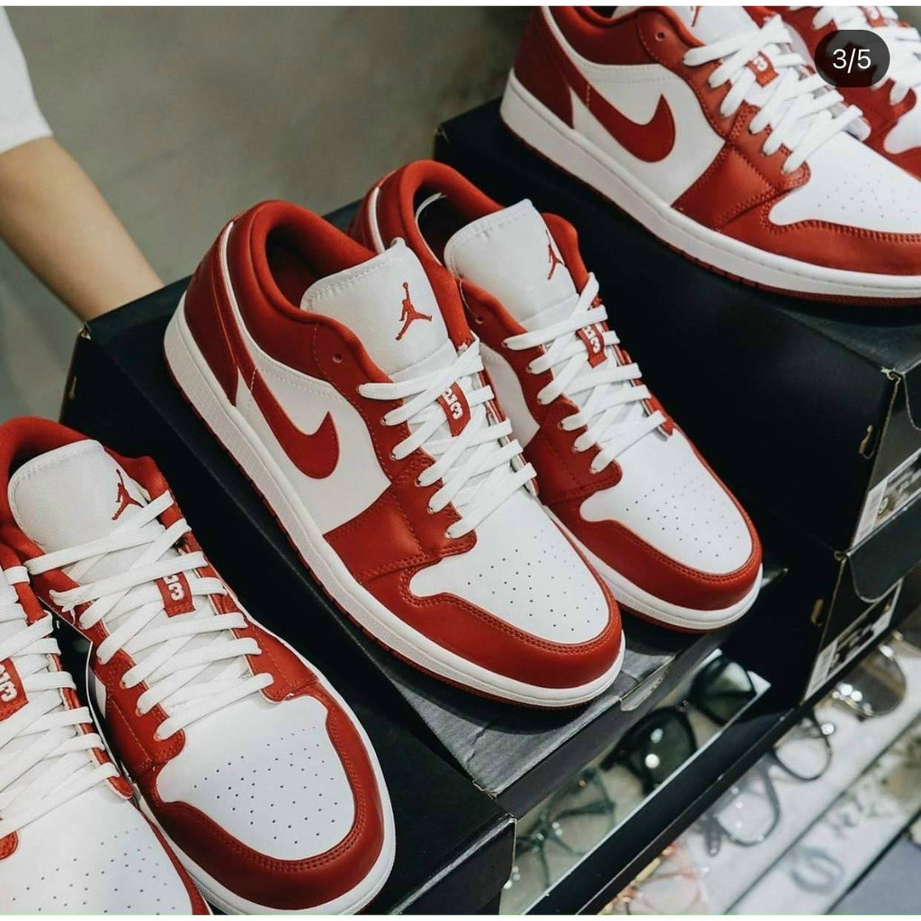 [Hot Trend] Giày thể thao Sneaker nam nữ Jordan 1 Low trắng đỏ cực hot, JD 1 Cổ Thấp Full BOX+BILL [Tặng kèm BOX Bảo vệ] | BigBuy360 - bigbuy360.vn