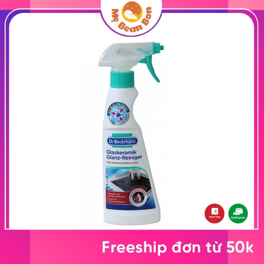 Tẩy dầu mỡ Dr.Beckmann 250ml của Đức tẩy sạch bếp từ, bếp ga, lưới lọc máy hút mùi, tường ốp, chậu rửa bát