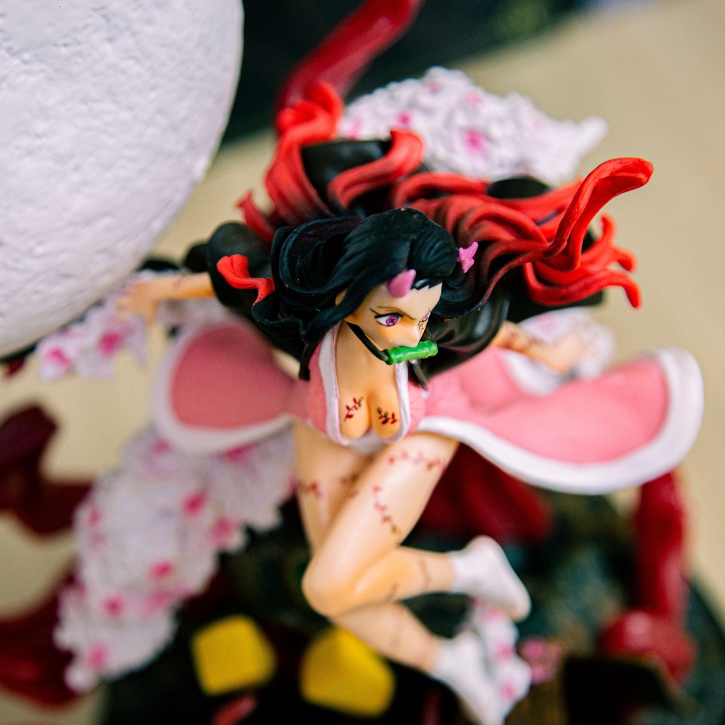 Mô hình Nezuko ác quỷ hoa anh đào cao 31cm cực đẹp, figure kimetsu no yaiba để bàn decor trang trí, mô hình demon slayer
