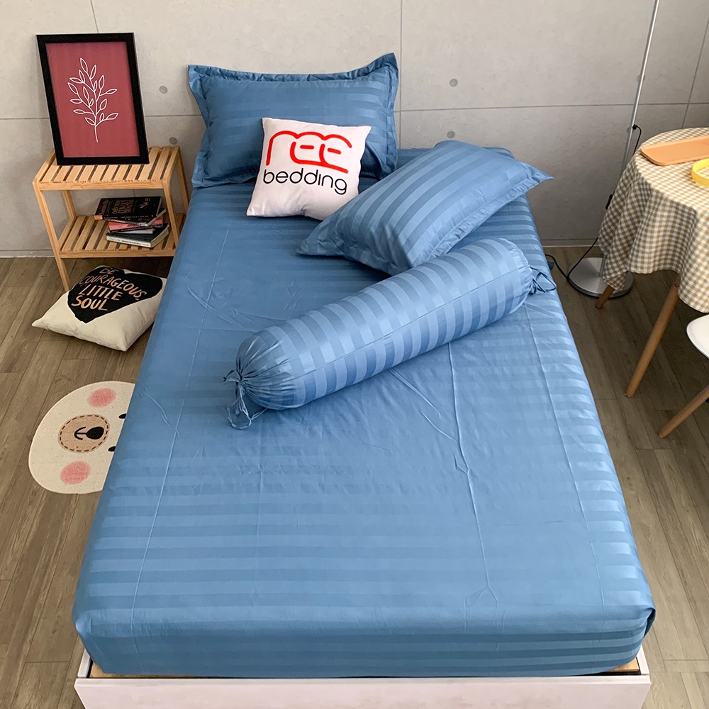 Bộ chăn ga gối kèm Vỏ Ôm Cotton 3F Khách sạn CF125 đủ size giường nệm 1m2, 1m4, 1m6, 1m8, 2m