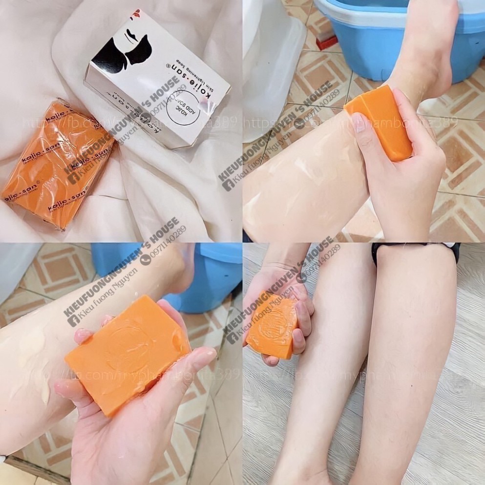 Xà Bông Tắm Trắng Da Kojie San Đánh Bay Mụn Lưng [ CHÍNH HÃNG] Soap Trắng Da KojieSan Mờ Thâm Xà Bông Mụn Lưng Soap 135G