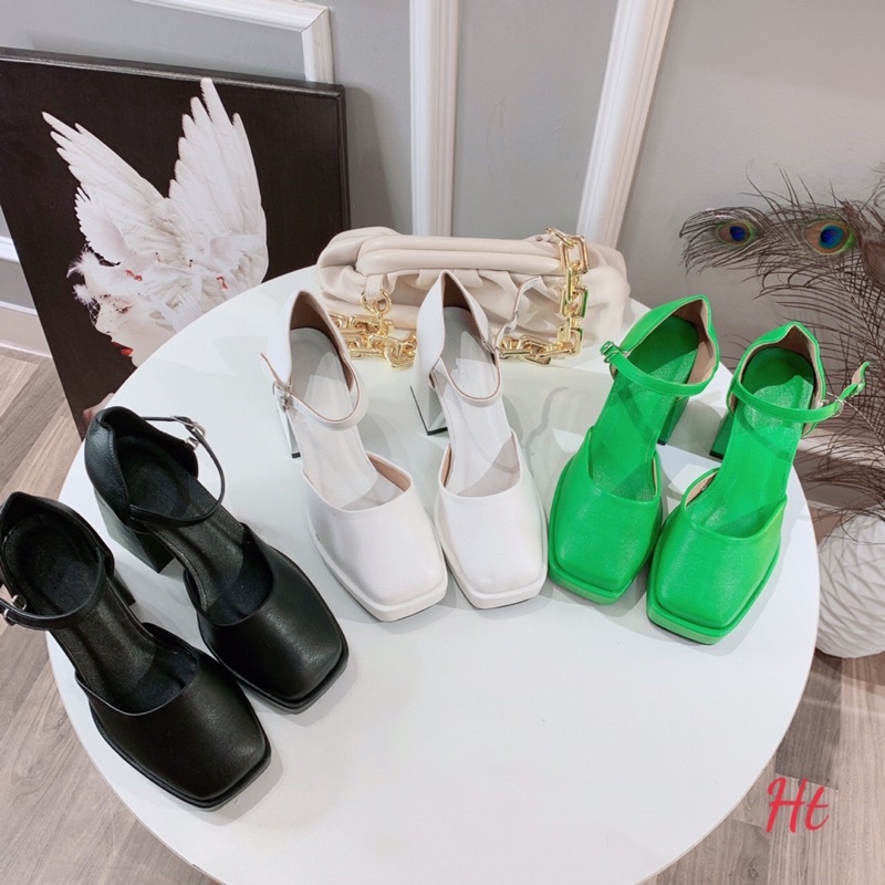 ❄️ HÀNG CÓ SẴN❄️ Sangdal bít mũi gót vuông 9cm