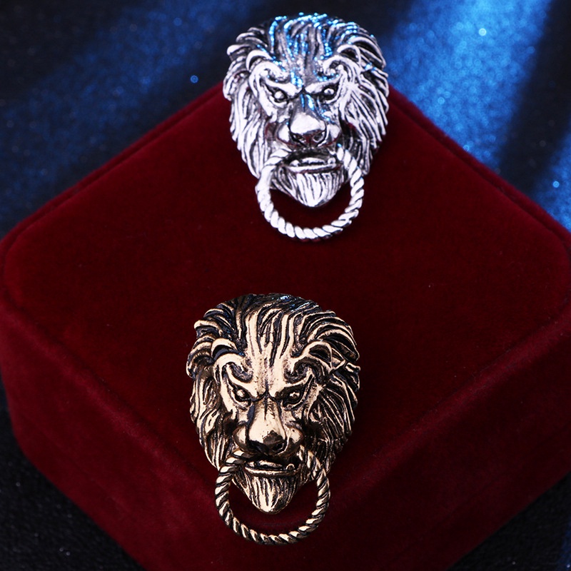 Ghim Cài Áo Hình Vua Sư Tử Phong Cách Retro Cho Nam