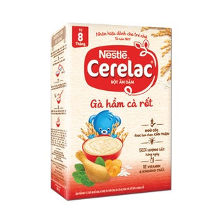 Bột ăn dặm Nestle Cerelac lúa mì - Gạo lức & sữa mẫu mới