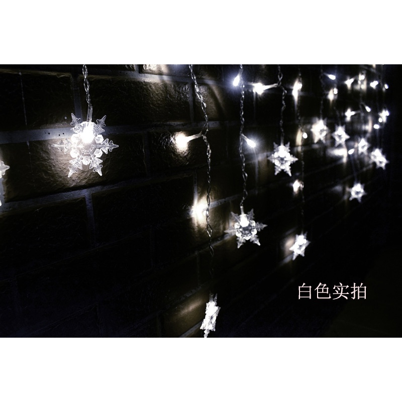 Đèn Led Dây Đóm Đóm Bông Tuyết Thả Rèm. Đèn Fairy Treo Cửa Sổ,Trang Trí Noel, Giáng Sinh, Cây Thông