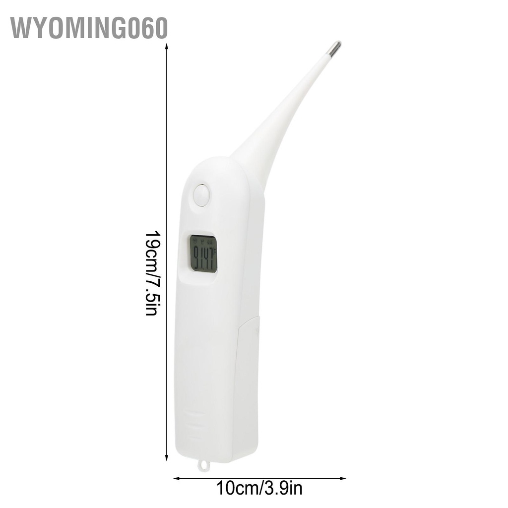 Wyoming060 Nhiệt kế cho lợn điện tử thú y LCD với chức năng bộ nhớ chó Mèo mèo Bò Lợn