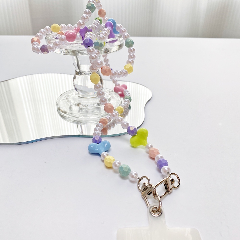 Móc Điện Thoại Dạng Chuỗi Hạt Acrylic Nhiều Màu Chống Thất Lạc