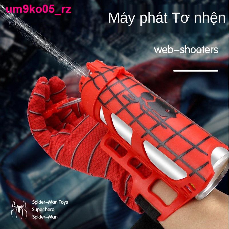 đồ sơ sinhSpiderman launcher công nghệ đen spinner đồ chơi xịt găng tay mạng nhện bằng cổ