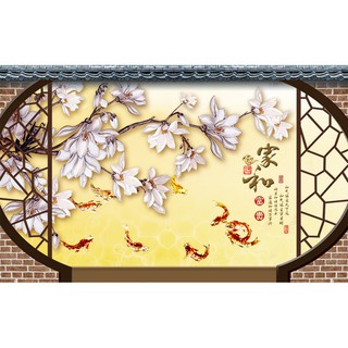 Tranh dán tường 3D cửa sổ