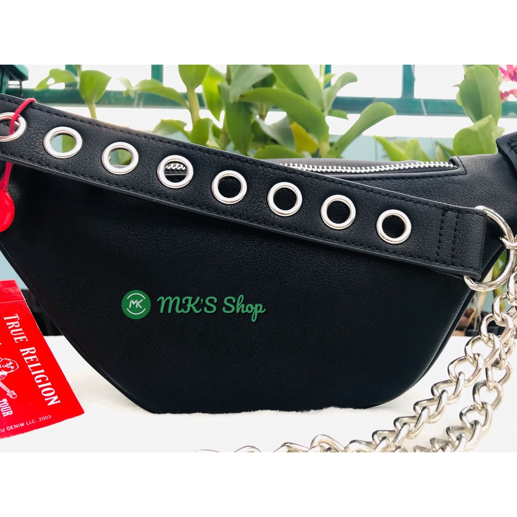 TÚI BAO TỬ ÔNG ĐỊA TRUE RELIGION MÀU ĐEN - SIZE 30CM