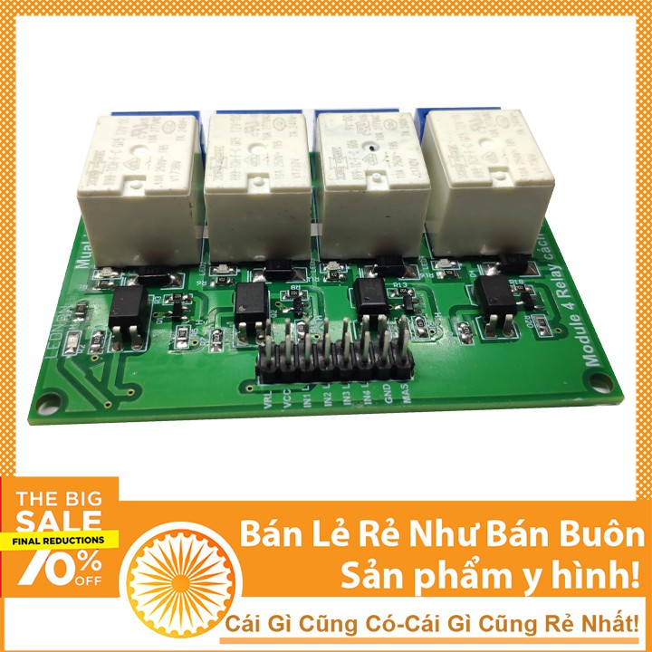 Module Relay 12V 4 Kênh 10A Cách Ly Quang DHCNHN