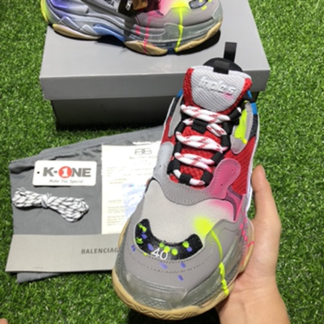 [FreeShip+Sỉ+CTV] Giày thể thao New Vảy Sơn Xanh Đỏ, full box, bill, phụ kiện