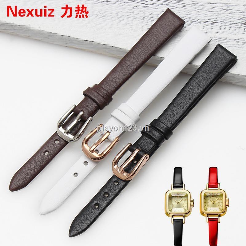 Dây đeo bằng da mỏng cho đồng hồ thông minh CK ELLE 9370 6 7 8 10mm
