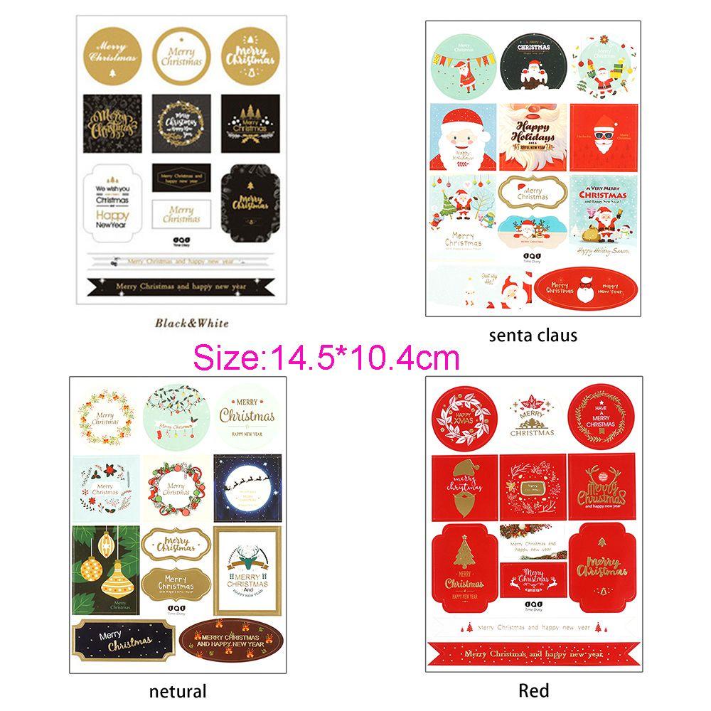 LONTIME Set 24 Sticker Dán Trang Trí Giáng Sinh