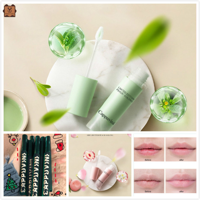 (Hàng Mới Về) Son Môi Dưỡng Ẩm Chống Khô Môi Thiết Kế Kiểu Giáng Sinh Dễ Thương