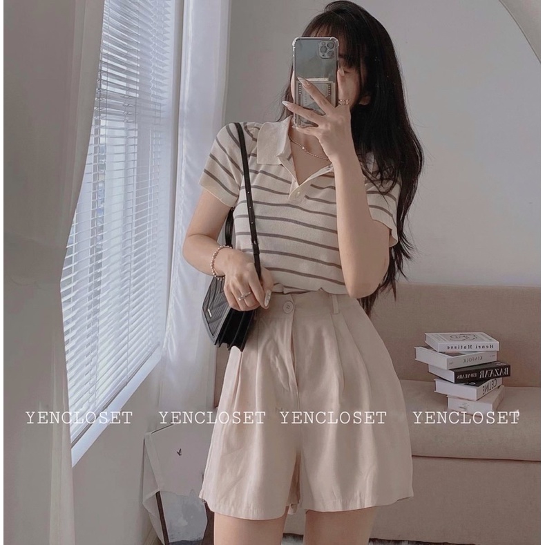 Hình shop chụp - Short lưng thun phía sau dễ mặc ko kén dáng dễ phối đồ