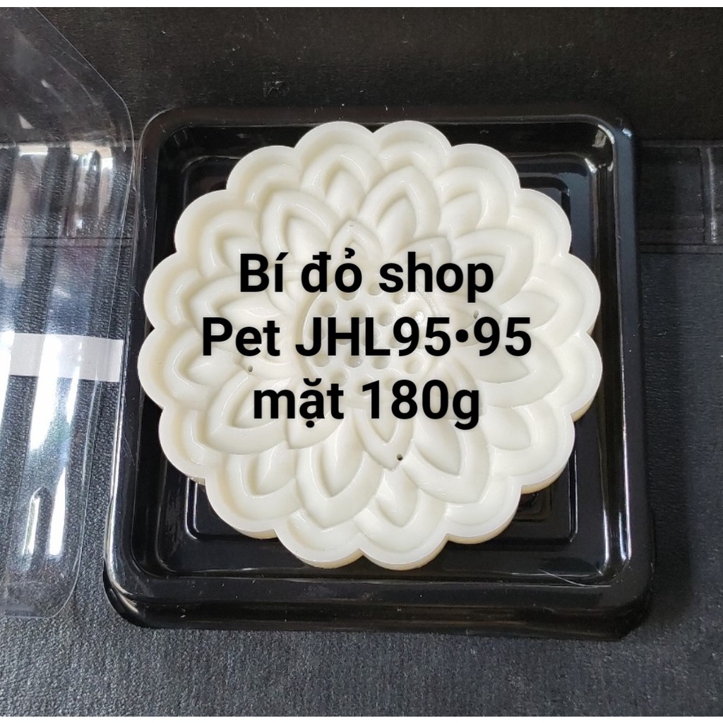 Set 50 Hộp PET vuông JHL95-95 đựng bánh trung thu 150g-180g