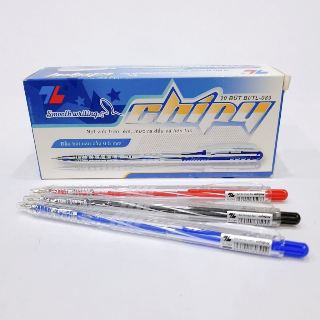 ( 1 Hộp 20 Cây ) Bút Bi TL089 Ngòi 0.5mm Thiên Long Camshop