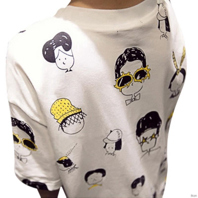 Áo thun cổ tròn tay ngắn in họa tiết hoạt hình thời trang mùa hè dành cho nữ